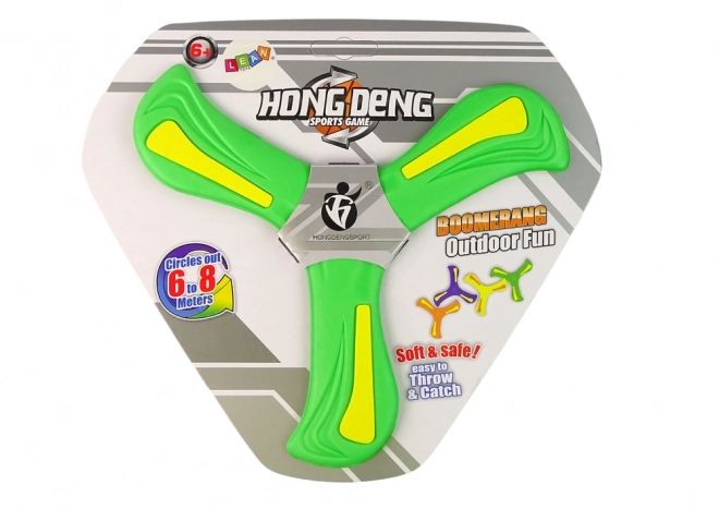 Flying Boomerang Disc Green for Kids