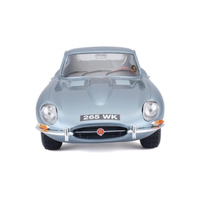 Bburago Jaguar E-Type Coupe Metallic Silver Blue