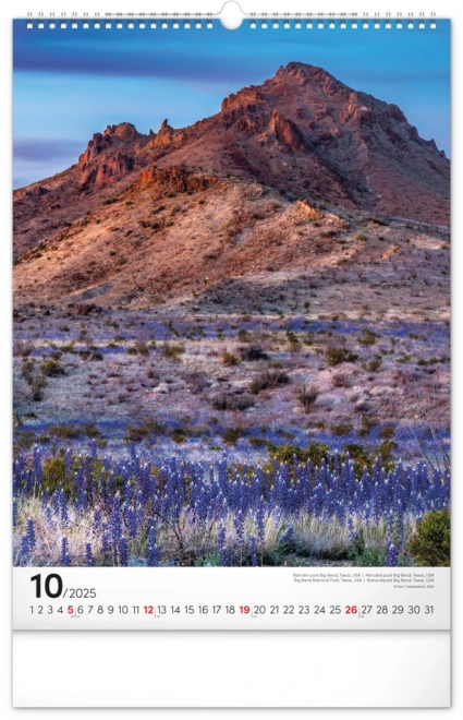 National Parks Wall Calendar 2025