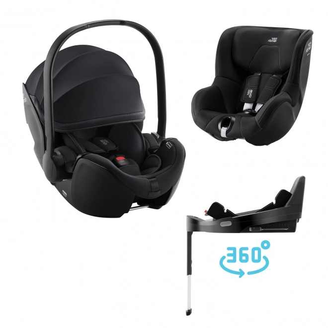 Baby-Safe Pro Car Seat Set with Vario Base 5Z and Dualfix 5Z in Galaxy Black