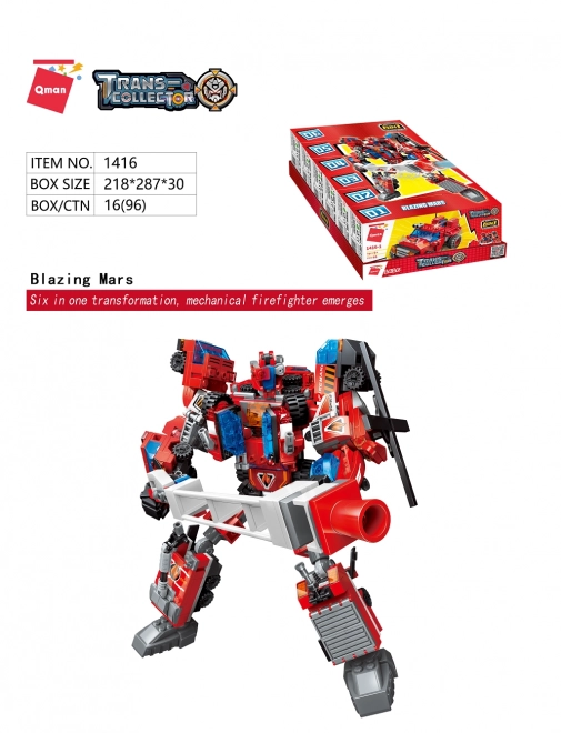 Blazing Mars Fire Rescue Set 6-in-1