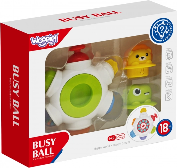 Woopie Blocco Attivo Cosmico a Forma di Razzo - Cubo Sensoriale Educativo 18m+