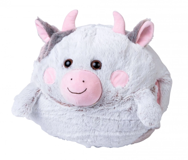 Cozy Noxxiez Warm Plush Cow Pillow 3-in-1