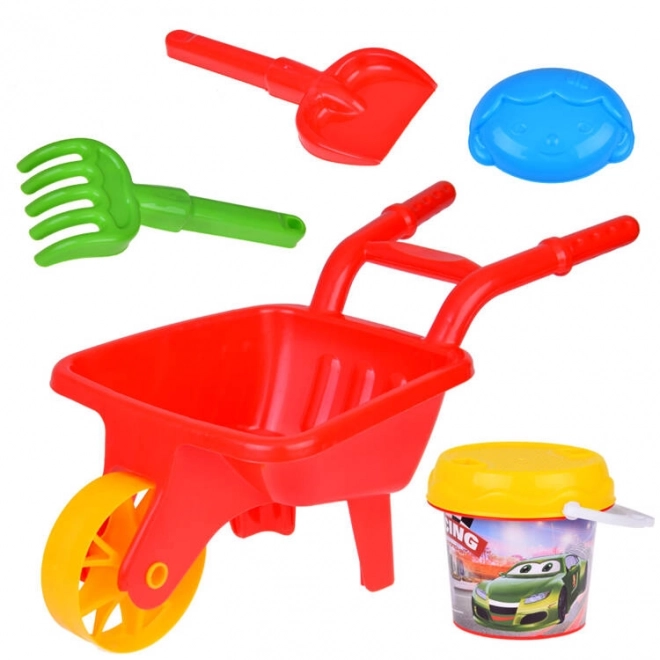 Kids Garden Wheelbarrow Set – Red