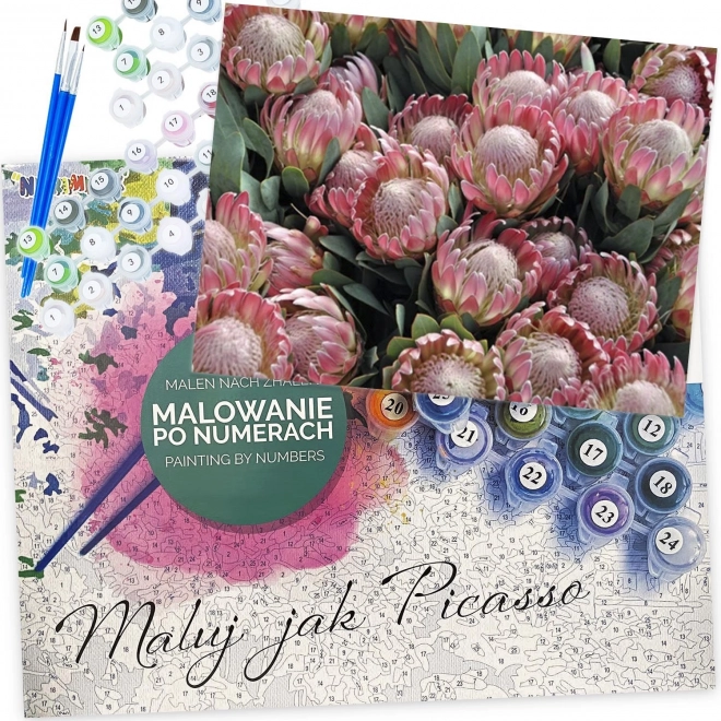 Blooming Flowers Paint by Numbers Canvas Kit