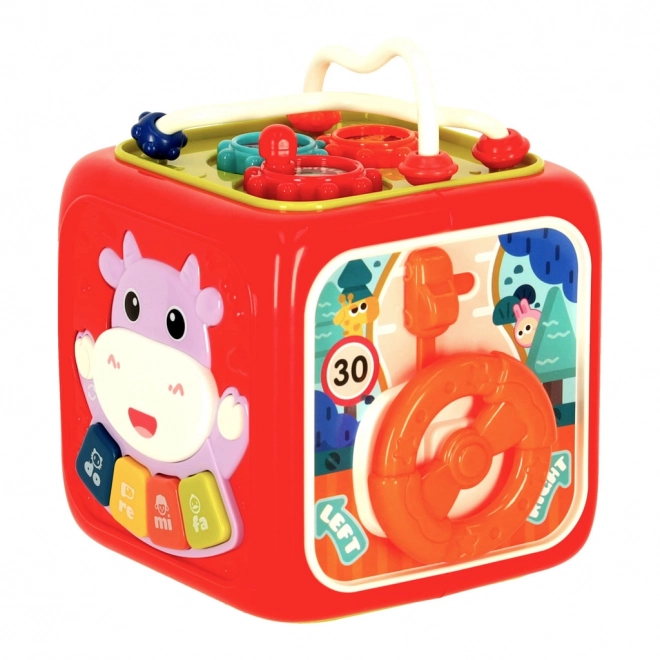 interactive educational cube piano 6-in-1 by Bibi-Inn pink