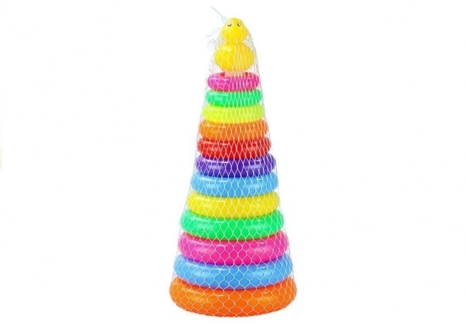 Colorful Ring Stacking Toy with Duck