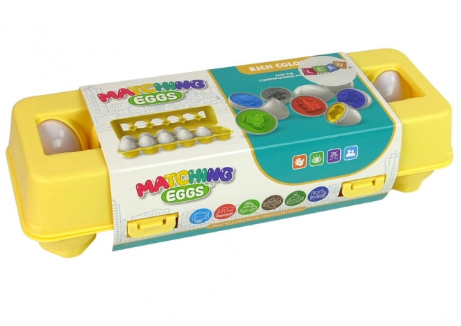 Creative Egg Shape Puzzle with Vehicle Patterns