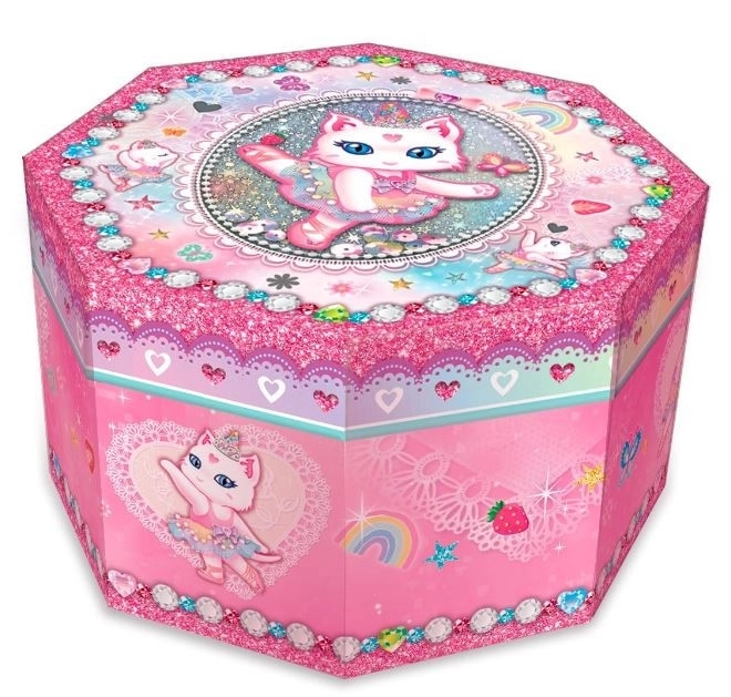 Musical Jewelry Box with Cat Ballerina