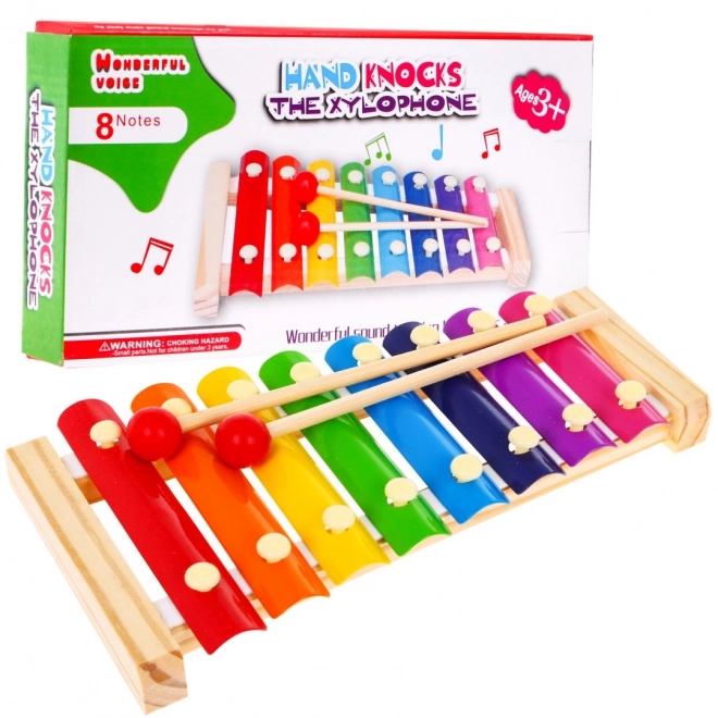 Wooden Xylophone for Kids with Rainbow Keys