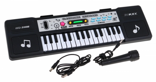 31-key Children's Keyboard with Microphone and Lesson Mode