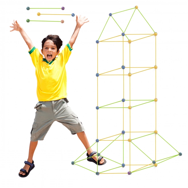 Creative Building Sticks Set for Kids - Build Bases, Tents & Houses