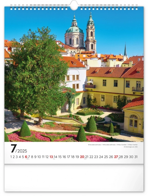 Wall Calendar Prague 2025