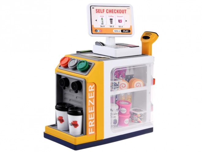 Self-Service Grocery Store with Coffee Machine