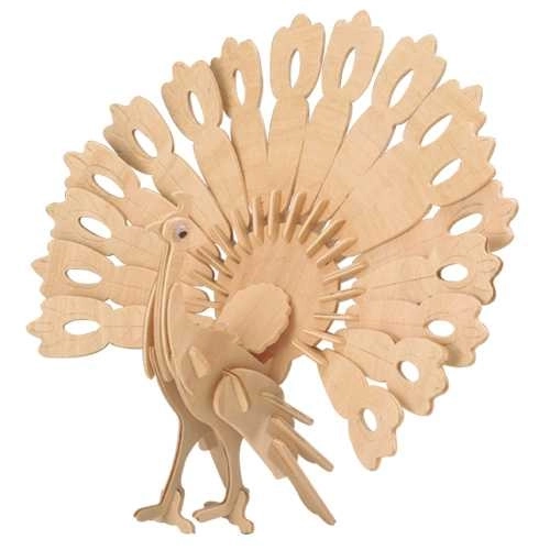 Woodcraft 3D Wooden Puzzle Peacock