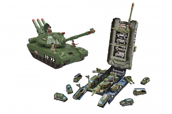 Tank Garage Playset with Cars