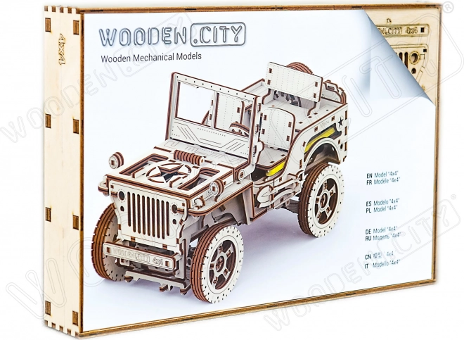 Wooden 3D Puzzle Jeep 4x4