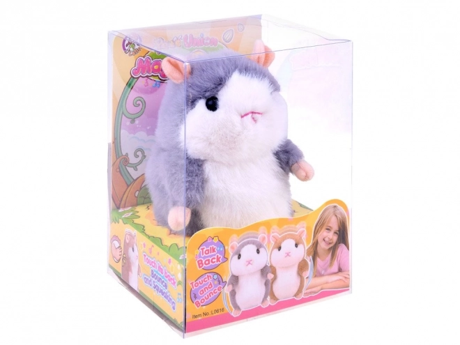 Funny Interactive Talking Hamster Plush Toy – gray