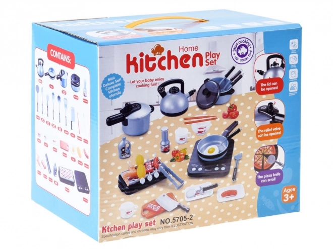 Toy Kitchen Cooking Set with Grill