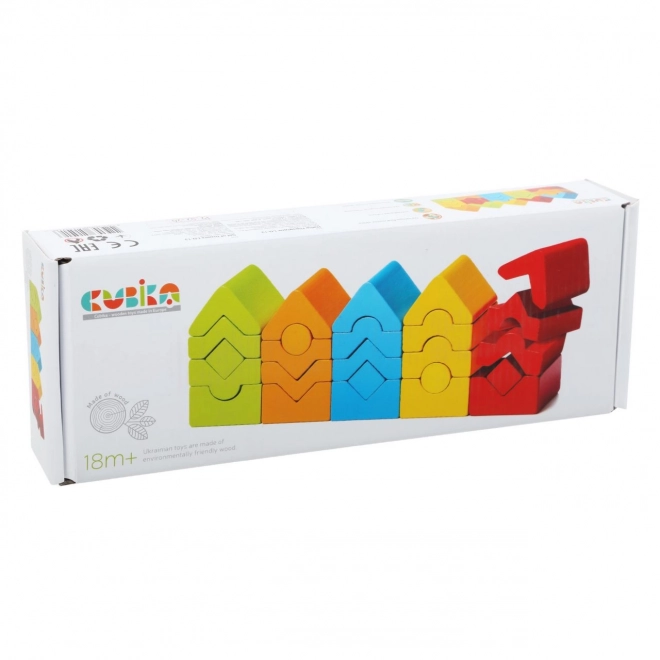 Cubika Wooden Stacking Toy Set of 5 Towers