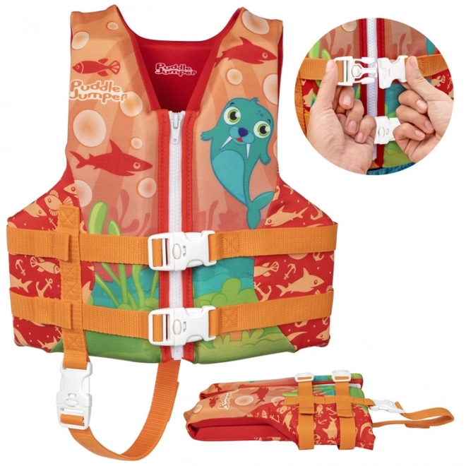 Children's Swim Vest with Walrus Design