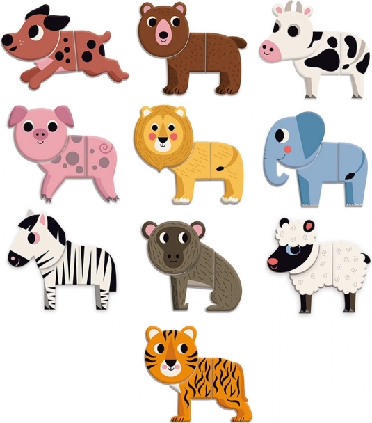 Vilac Wooden Magnets Funny Animals