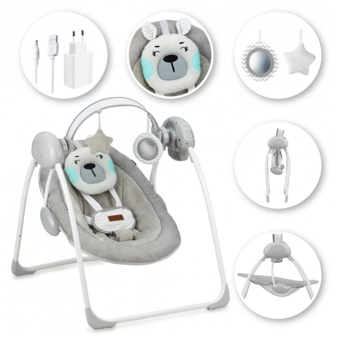 MoMi LISS Baby Rocker with Melodies - Blue Bear