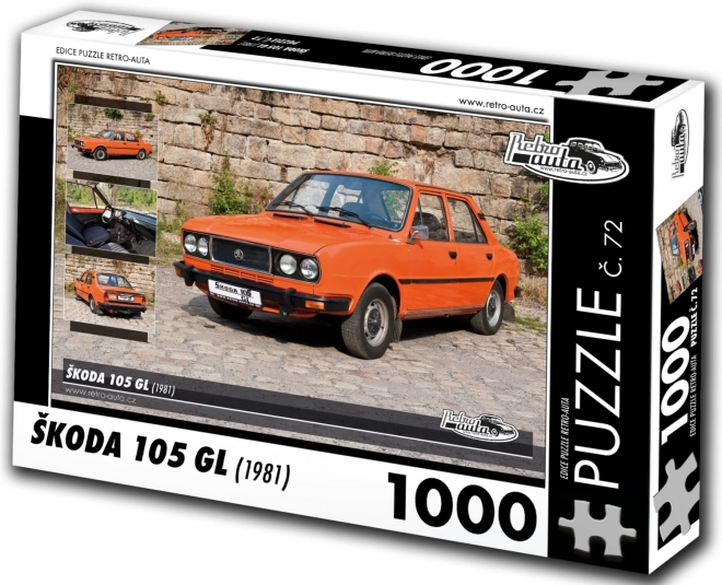 Retro Cars Puzzle Škoda 105 GL 1981 1000 Pieces