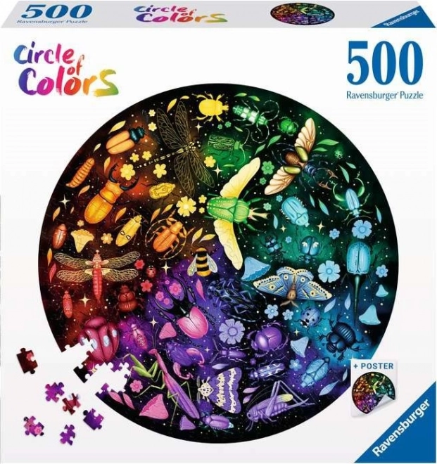 Ravensburger Circular Puzzle Color Wheel: Insect World 500 Pieces