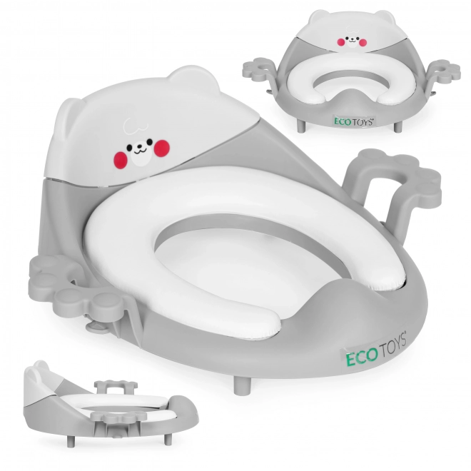 Children's Toilet Seat with Handles and Soft Cushion - ECOTOYS