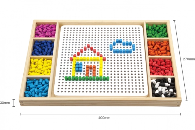 Wooden Mosaic and Game Set