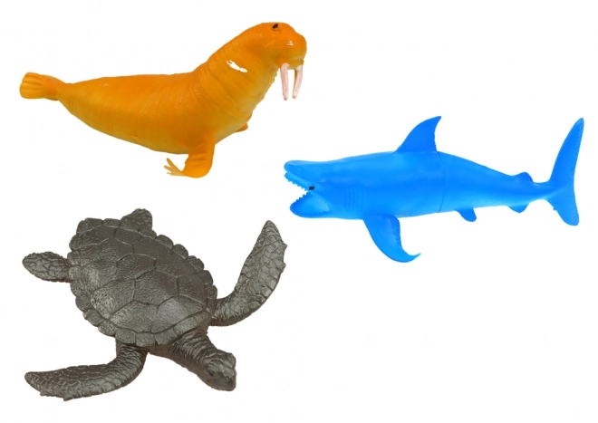 Set of Underwater Sea Animal Figures