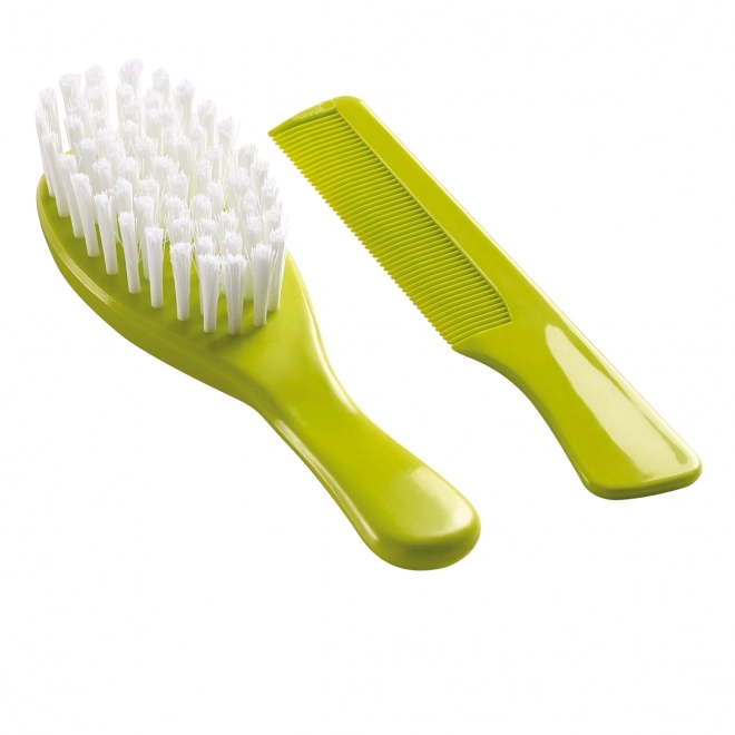 Green Baby Hair Brush and Comb Set