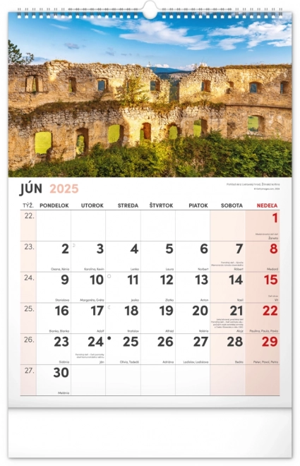 Wall Calendar Charming Corners of Slovakia 2025