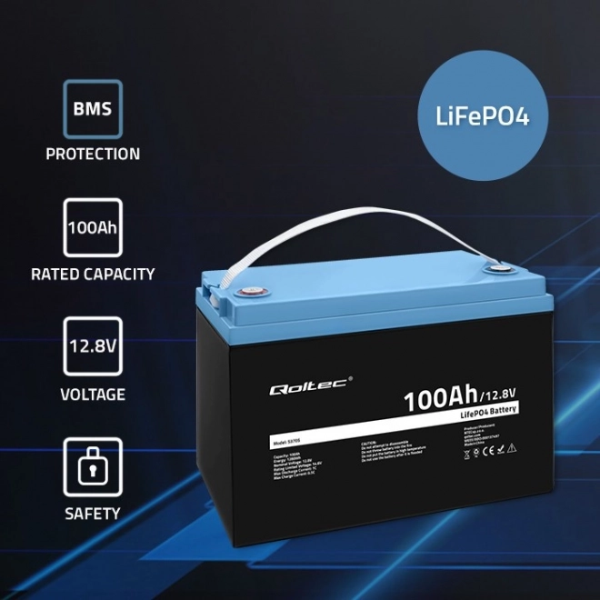 Akumulátor LiFePO4 Litium-železos-fosfátový 12.8V 100Ah