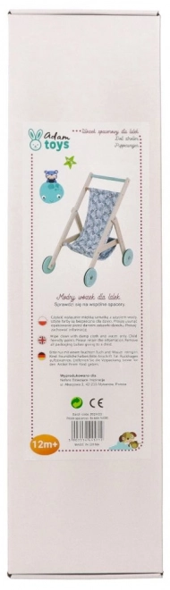 Light Wooden Doll Stroller