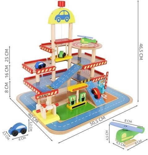 Wooden Parking Garage for Kids