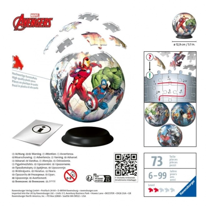 Ravensburger 3D Puzzleball Marvel: Avengers