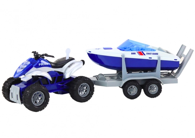 Police Quad with Trailer and Boat