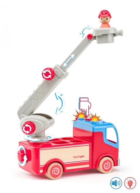 Fire Truck with Rotating Ladder and Platform by Woody