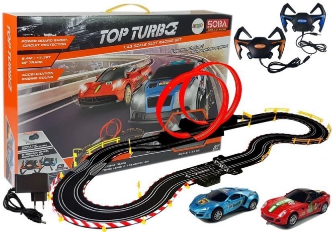 Racing Track with 2 Cars and Controllers