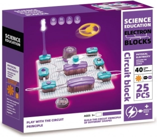 Kit de circuits électroniques Electron Block – ensemble éducatif de 25 modules