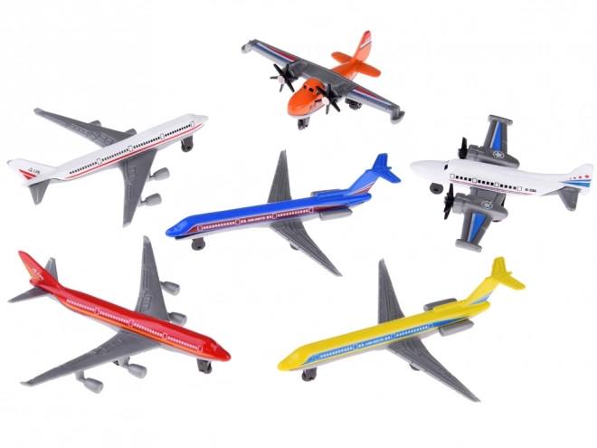 Passenger Airplane Metal Toy Set