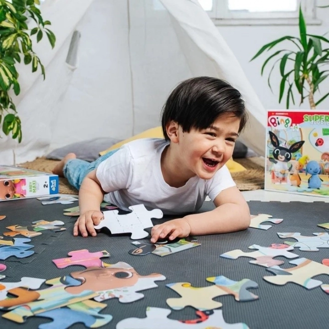 Double-Sided Puzzle BING and His Happy Day - Super Giant 15 Pieces