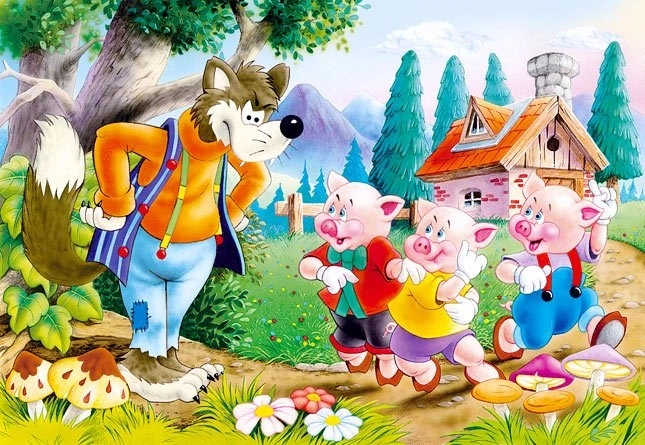 Puzzle Three Little Pigs 60 Pieces