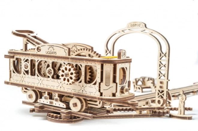 Ugears Mechanical Town Tram Line Puzzle