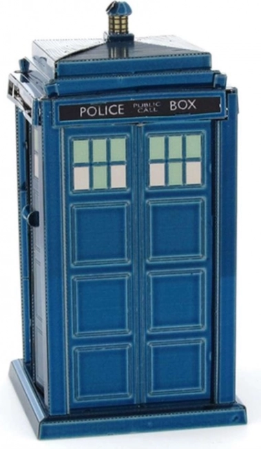 Iconische TARDIS als metalen model