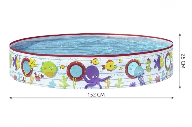 Inflatable Children's Pool with Coral Reef Design