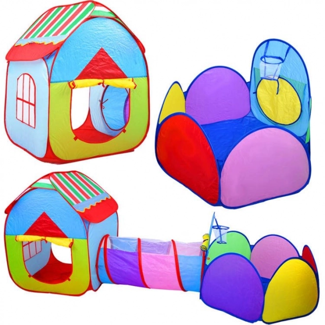 Jokomisiada Play Set with Tunnel, House, and Pool 3-in-1