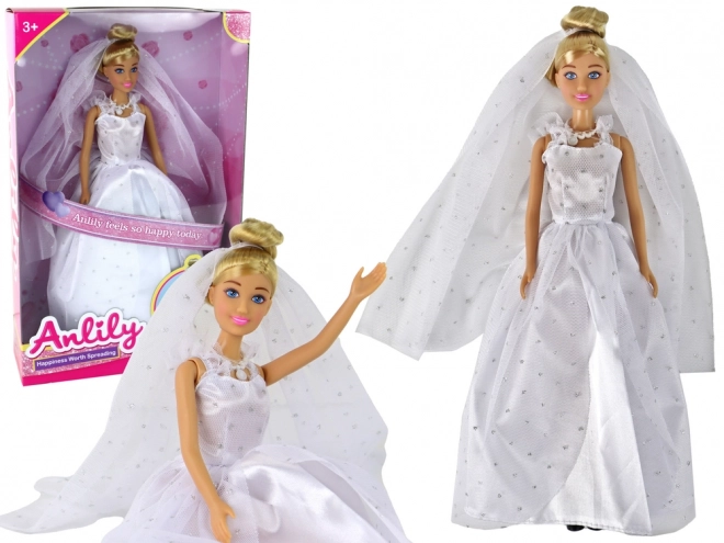 Anlily Bride Doll in White Wedding Dress